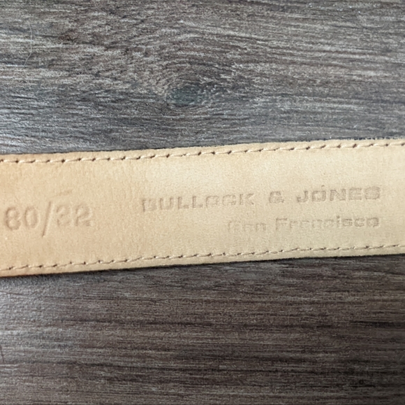 Bullock & Jones - 80/22 Spanish Classic Lizard Skin Belt | Size 32: Cognac Brown - Picture 5 of 5